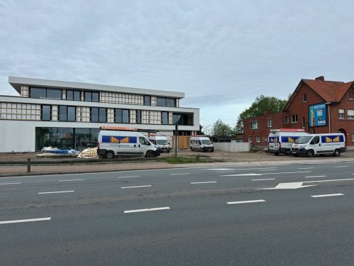 Appartementsgebouw met winkel te Rumst met geothermische warmtepompen.